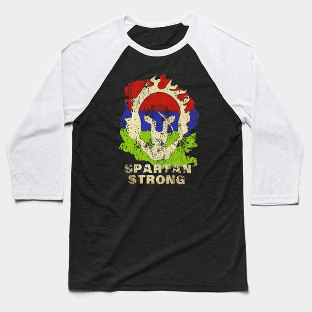 Spartan Strong Baseball T-Shirt by 9ifary